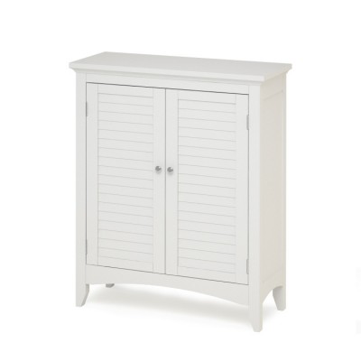 Free Standing Wood  Bathroom Floor Storage Cabinet with Double Door