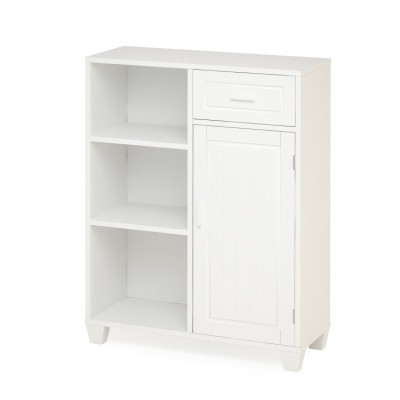 Bathroom Storage  Free Standing Cupboard With Rounded Shelves