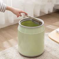 hot sale home use push desktop plastic loveliness rubbish storage bucket  waste bin with cover